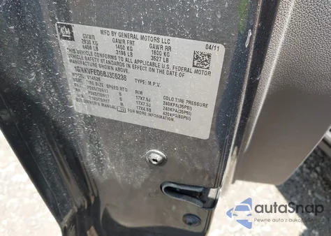 2011 Chevrolet Traverse Ls из США, поврежденный, VIN 1GNKVFED6BJ356238